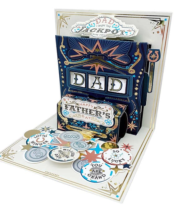 Father's Day Card I won the Jackpot 3D Pop-up card